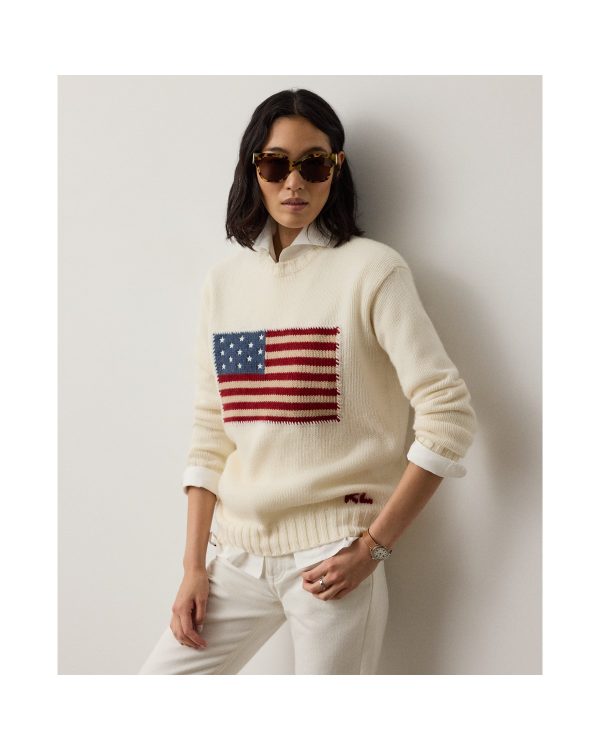 Ralph Lauren Flag Cashmere Crewneck Sweater