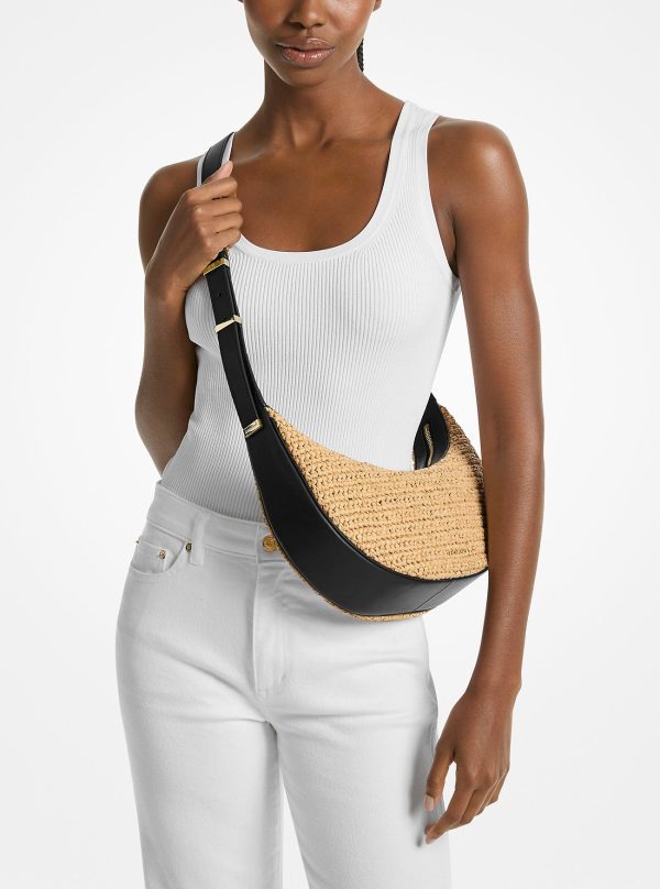 Michael Kors Avra Medium Hand-Crocheted and Leather Crossbody Bag - Preorder