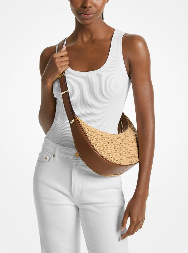 Michael Kors Avra Medium Hand-Crocheted and Leather Crossbody Bag - Preorder