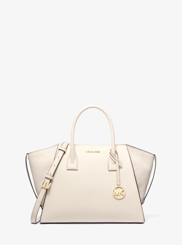 Michael Kors Outlet Avril Large Leather and Suede Satchel - Preorder