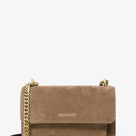 Michael Kors Claire Large Suede Shoulder Bag - Preorder