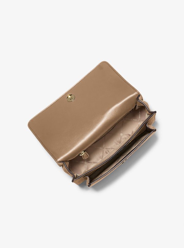 Michael Kors Claire Large Suede Shoulder Bag - Preorder