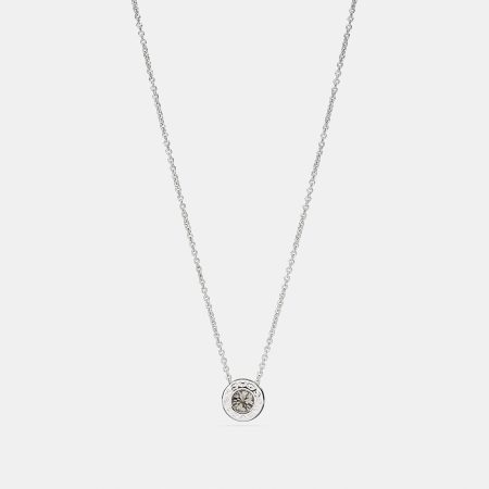 Coach Outlet Open Circle Stone Strand Necklace - Preorder