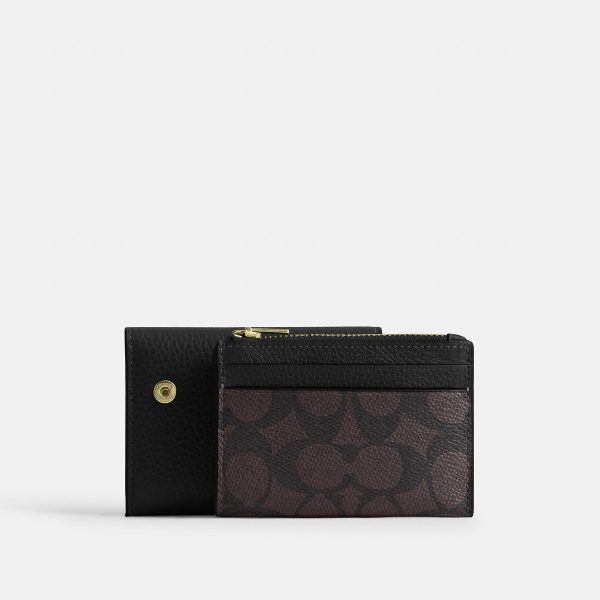 Coach Outlet Card Holder Wallet In Signature Canvas - Preorder