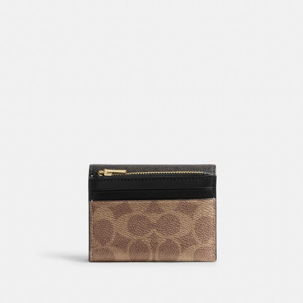 Coach Outlet Card Holder Wallet In Blocked Signature Canvas - Preorder