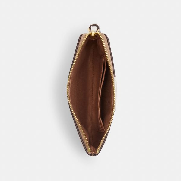 Coach Outlet Corner Zip Wristlet In Signature Canvas With Stripe - Preorder