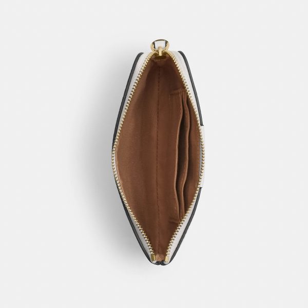 Coach Outlet Corner Zip Wristlet In Signature Canvas With Stripe - Preorder
