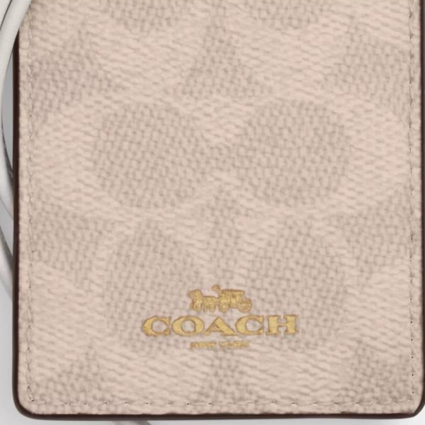 Coach Outlet Id Lanyard In Signaure Canvas - Preorder