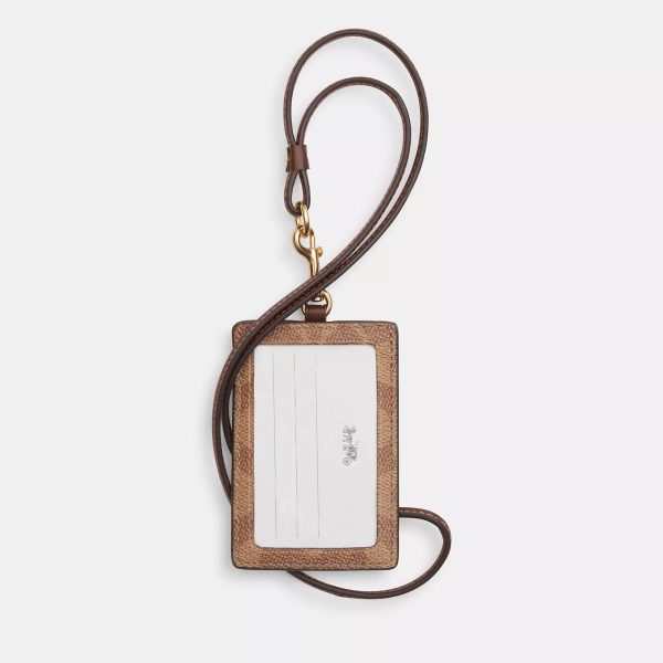 Coach Outlet Id Lanyard In Signaure Canvas - Preorder