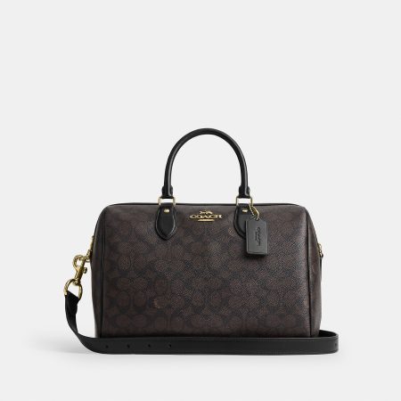 Coach Outlet Rowan Large Satchel Bag In Signature Canvas - Preorder