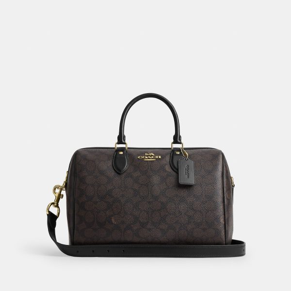 Coach Outlet Rowan Large Satchel Bag In Signature Canvas - Preorder