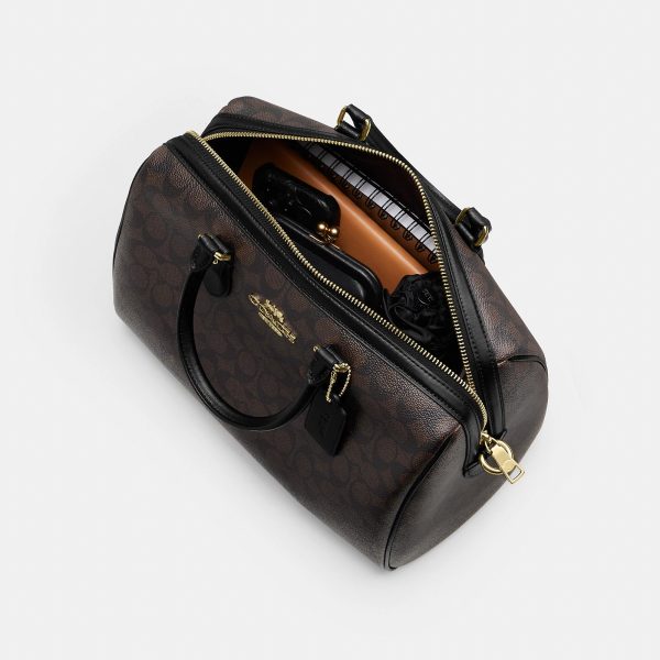 Coach Outlet Rowan Large Satchel Bag In Signature Canvas - Preorder