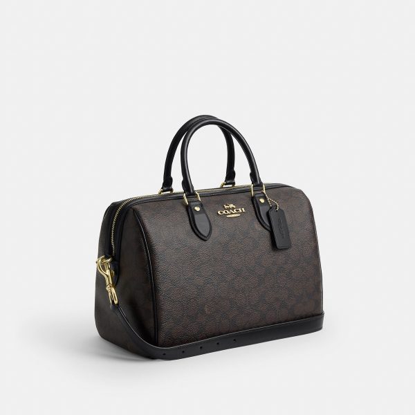 Coach Outlet Rowan Large Satchel Bag In Signature Canvas - Preorder