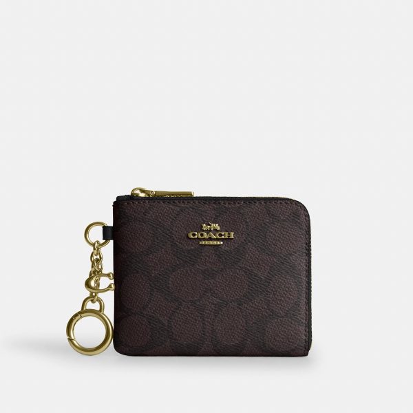 Coach Outlet Small Corner Zip Wallet In Signature Canvas - Preorder