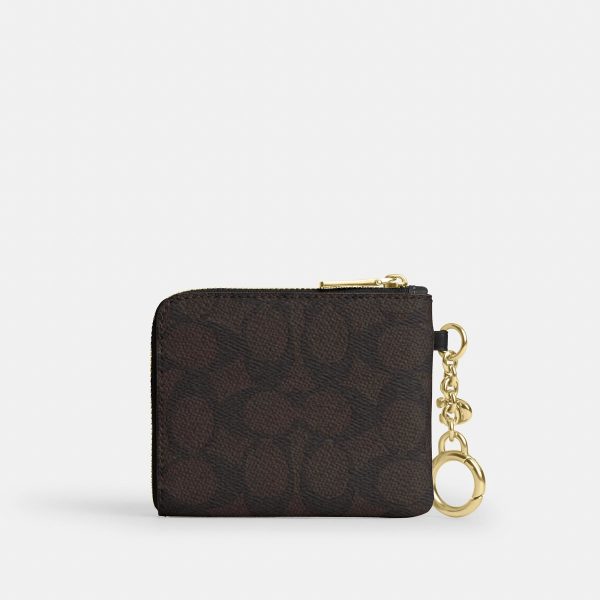 Coach Outlet Small Corner Zip Wallet In Signature Canvas - Preorder
