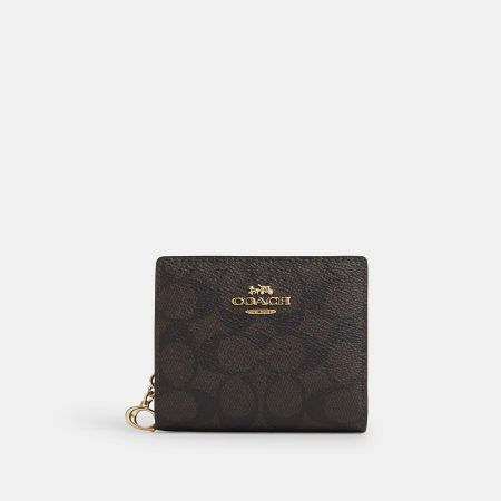 Coach Outlet Snap Wallet In Signature Canvas - Preorder
