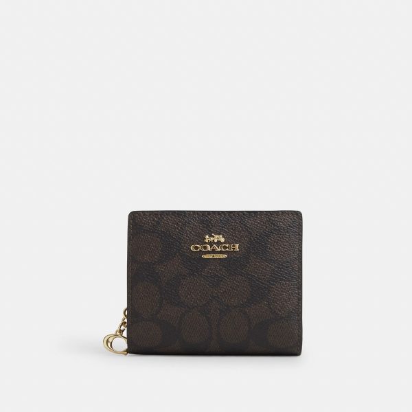 Coach Outlet Snap Wallet In Signature Canvas - Preorder