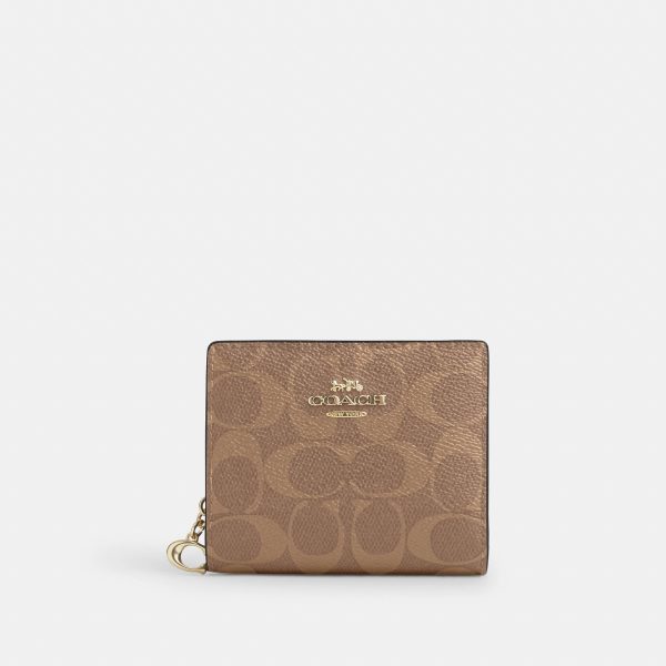 Coach Outlet Snap Wallet In Signature Canvas - Preorder
