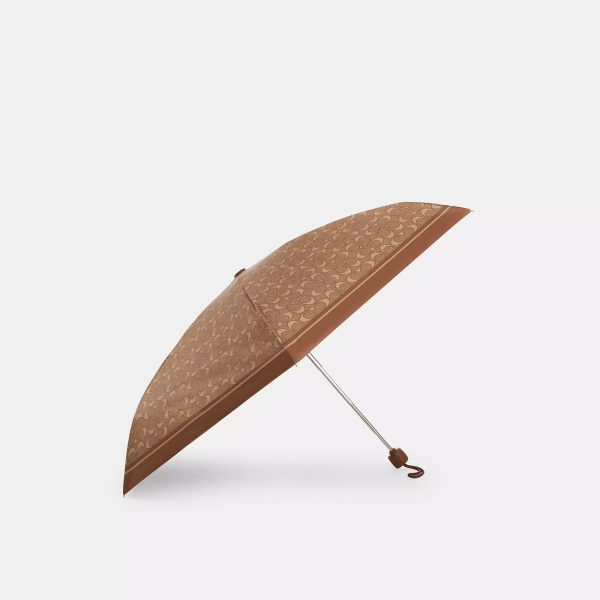 Coach Outlet Uv Protection Mini Umbrella In Signature Print - Preorder