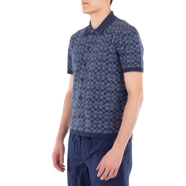 Coach Signature Polo Shirt In Blue - Preorder