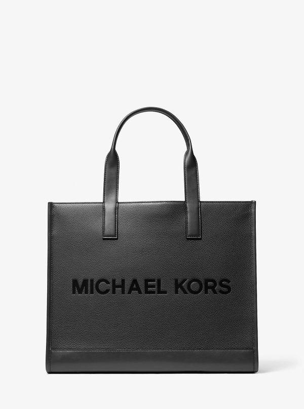 Michael Kors Outlet Cooper Logo Embossed Pebbled Leather Tote Bag - Preorder