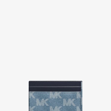 Michael Kors Cooper Medium Logo Jacquard Denim Wallet - Preorder