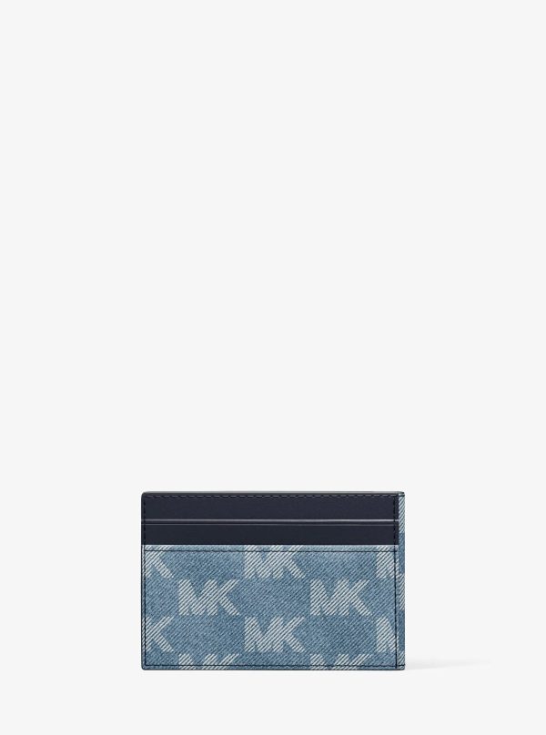 Michael Kors Cooper Medium Logo Jacquard Denim Wallet - Preorder