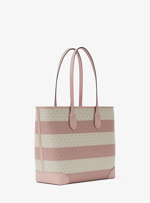 Michael Kors Outlet Eva Large Striped Signature Logo Tote Bag - Preorder