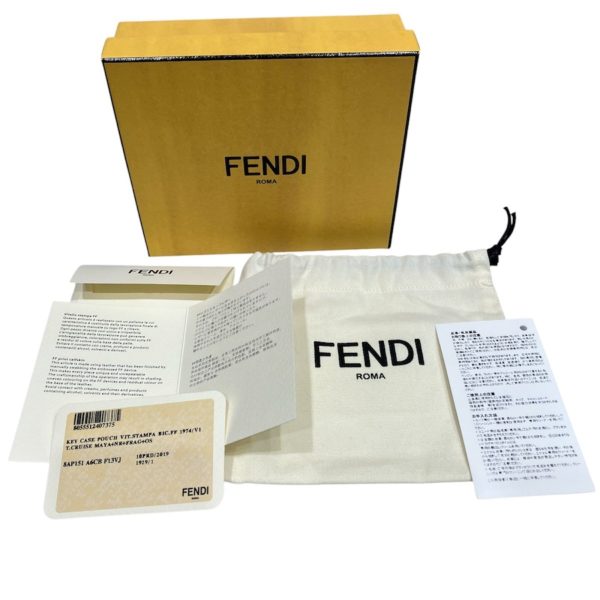 Fendi Zucca Leather Coin Purse/Coin Case (Pre-Owned) - Preorder