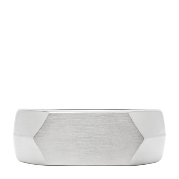 Fossil Men's All Stacked Up Stainless Steel Signet Ring - Preorder