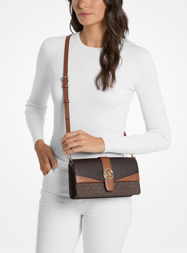 Michael Kors Outlet Greenwich Medium Signature Logo Convertible Crossbody Bag - Preorder