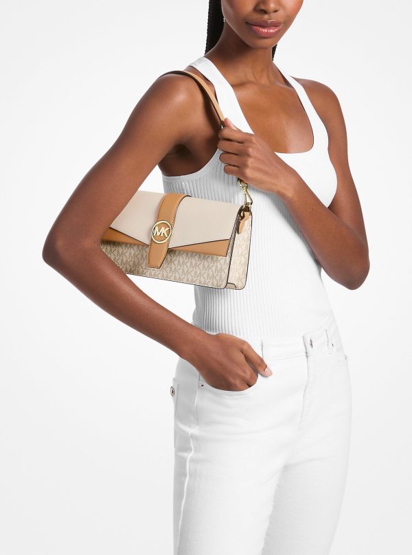 Michael Kors Outlet Greenwich Medium Signature Logo Convertible Crossbody Bag - Preorder