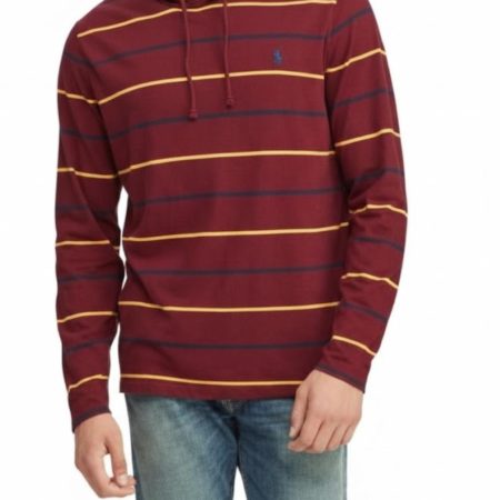 RALPH LAUREN Jersey T-Shirt Hoodie In Red Mustard - Preorder