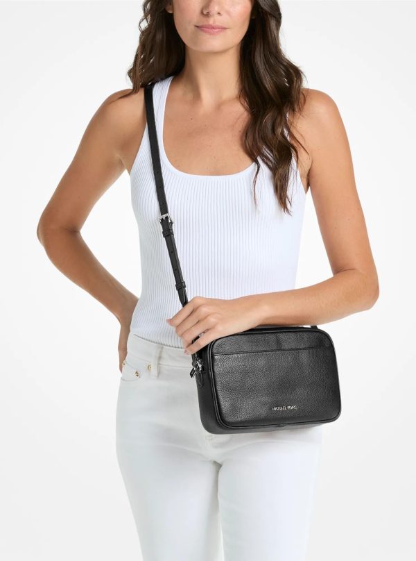 Michael Kors Outlet Jet Set Pebbled Leather Camera Crossbody Bag - Preorder