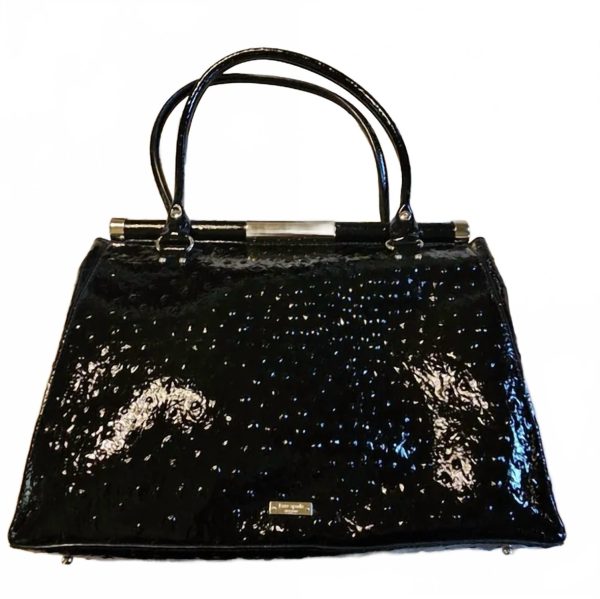 Kate Spade Knightsbridge Constance Satchel In Black Ostrich Patent - Preorder