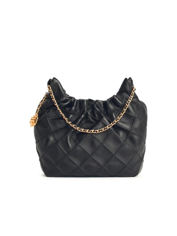 Tory Burch Small 'Fleming' Black Leather Bag - Preorder
