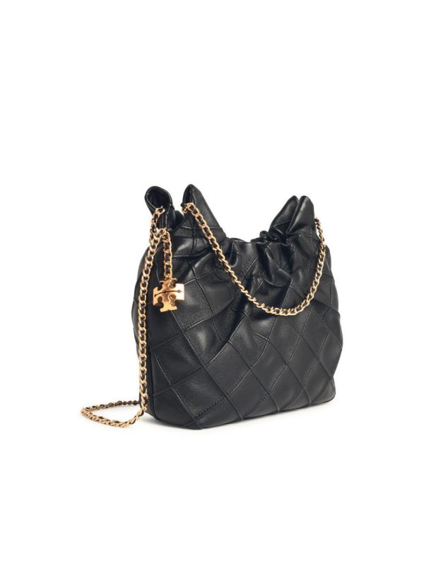 Tory Burch Small 'Fleming' Black Leather Bag - Preorder