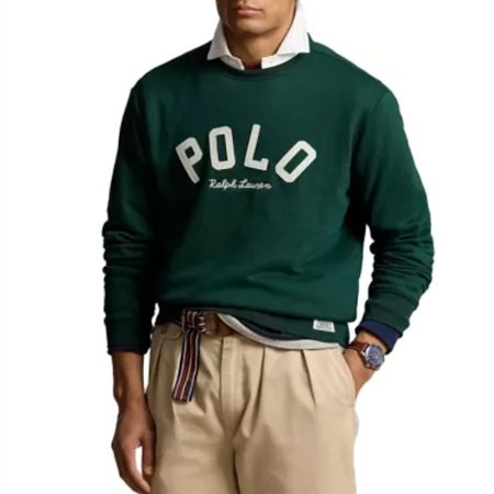 RALPH LAUREN The Fleece Logo Sweatshirt In Green - Preorder