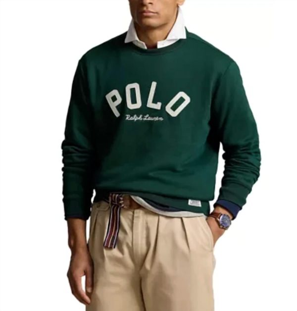 RALPH LAUREN The Fleece Logo Sweatshirt In Green - Preorder