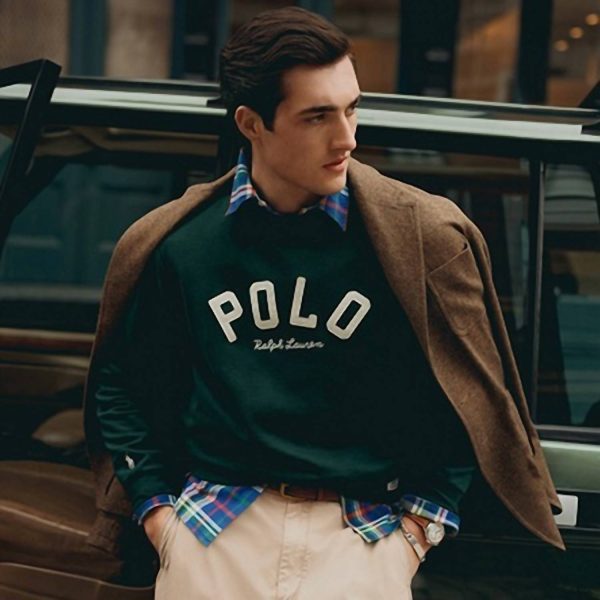 RALPH LAUREN The Fleece Logo Sweatshirt In Green - Preorder
