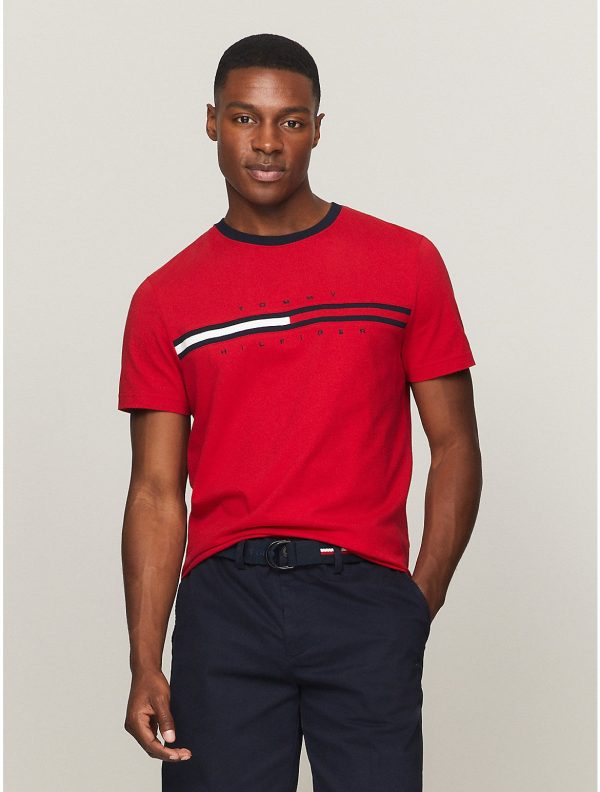 Tommy Hilfiger Men's Flag Logo Ringer T-Shirt - Preorder