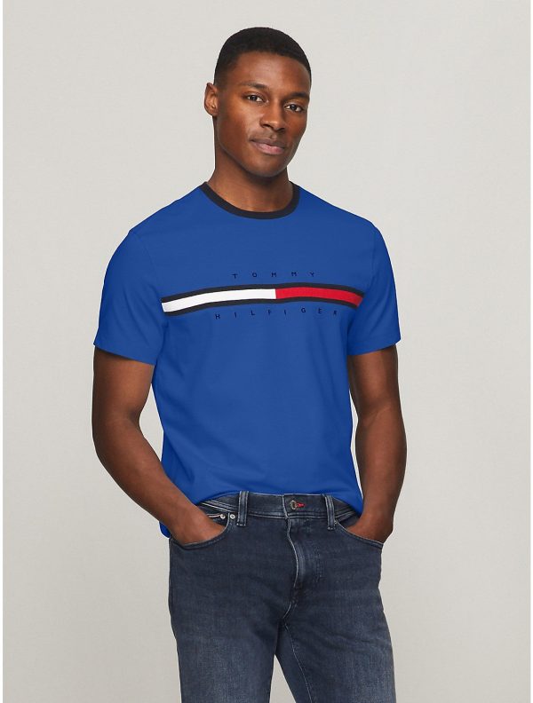 Tommy Hilfiger Men's Flag Logo Ringer T-Shirt - Preorder