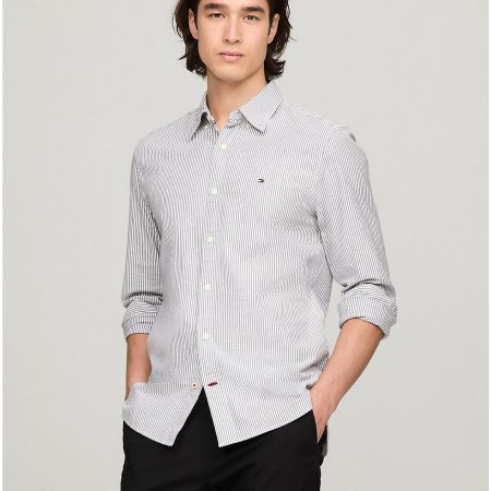 Tommy Hilfiger Men's Regular Fit Stripe Stretch Oxford Shirt - Preorder