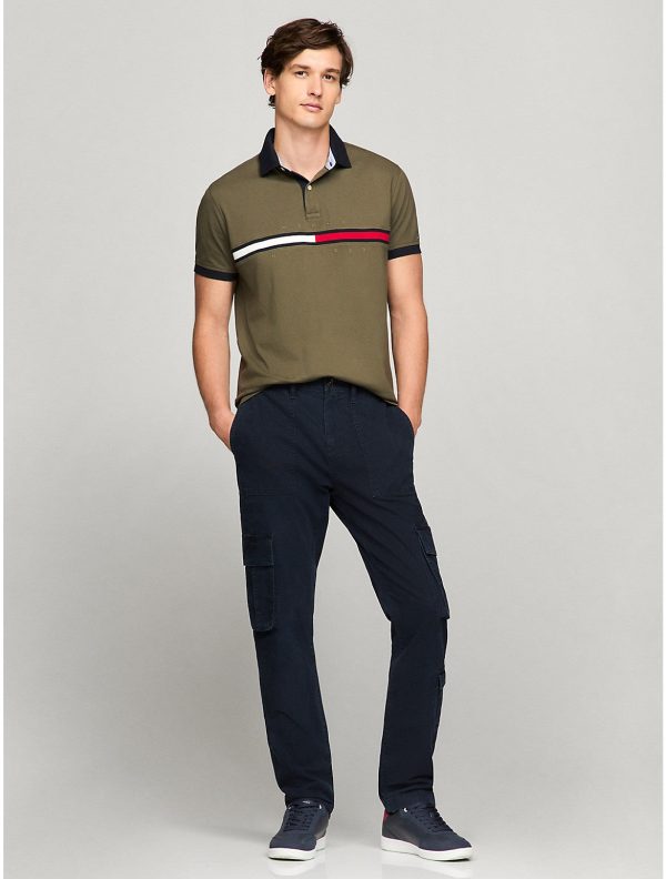 Tommy Hilfiger Men's Regular Fit Embroidered Stripe Logo Polo - Preorder