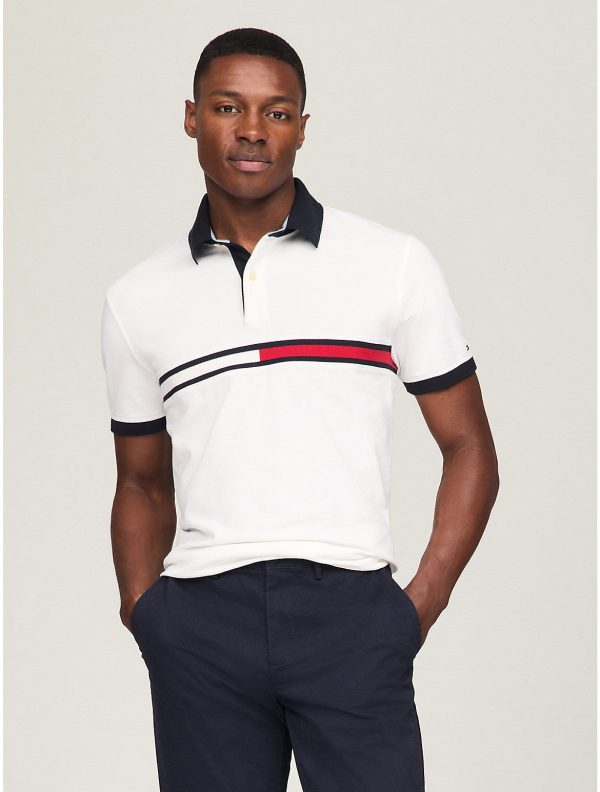Tommy Hilfiger Men's Regular Fit Embroidered Stripe Logo Polo - Preorder