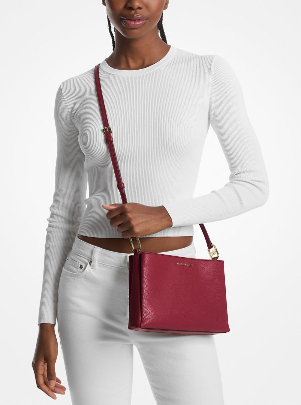 Michael Kors Outlet Trisha Medium Pebbled Leather Crossbody Bag - Preorder