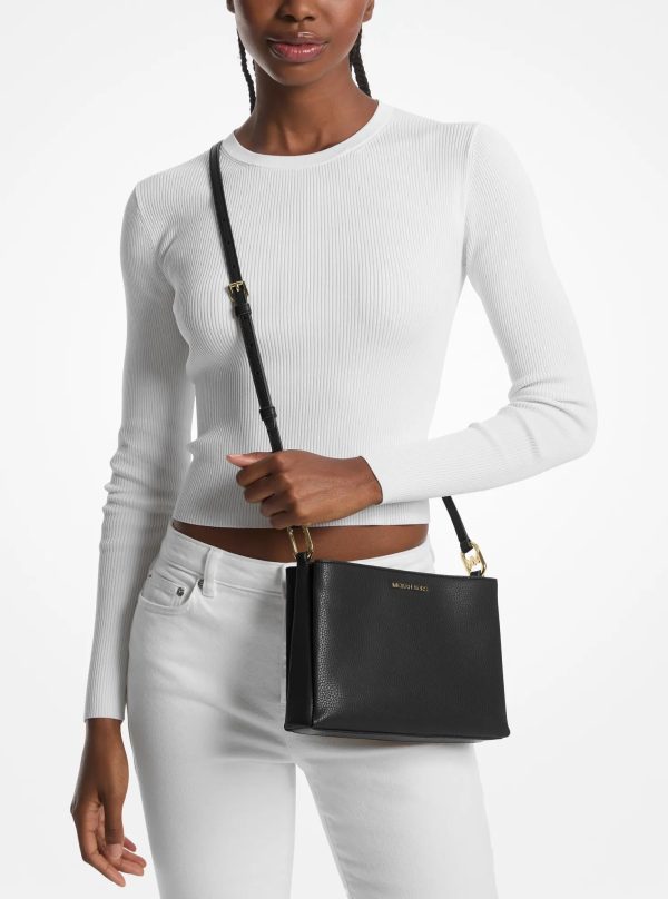 Michael Kors Outlet Trisha Medium Pebbled Leather Crossbody Bag - Preorder