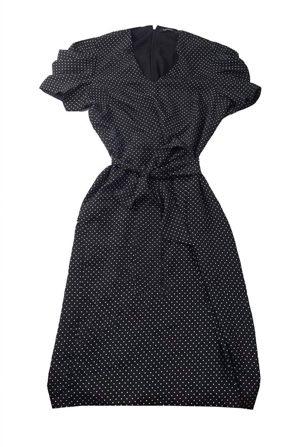 RALPH LAUREN Women's Polka Dot Sheath Dress In Black - Preorder