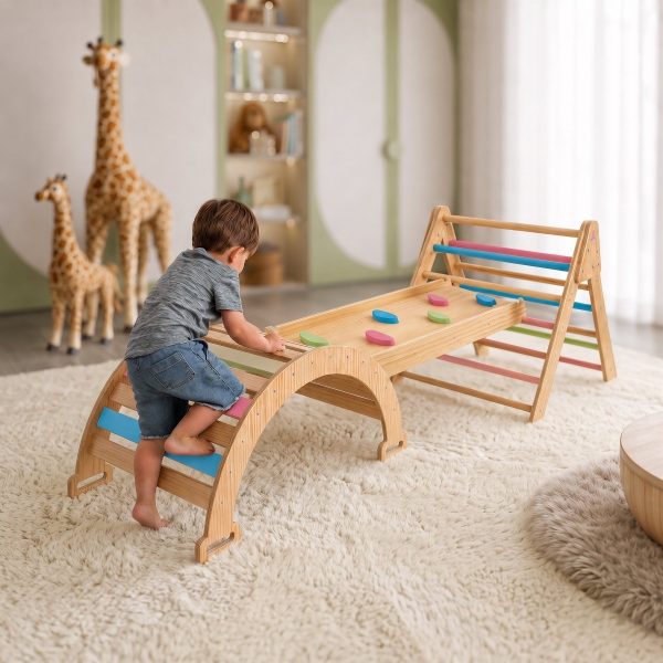 Avenlur Hazel 5-in-1 Pikler Triangle Set - Colored Bars - USA Preorder