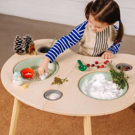 ComfyBumpy 4-in-1 Montessori Wooden Sensory Activity Table - USA Preorder